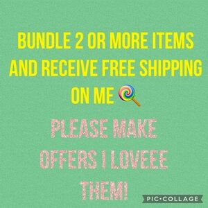 FREE SHIPPING ON 2 or more bundled items from my closet!